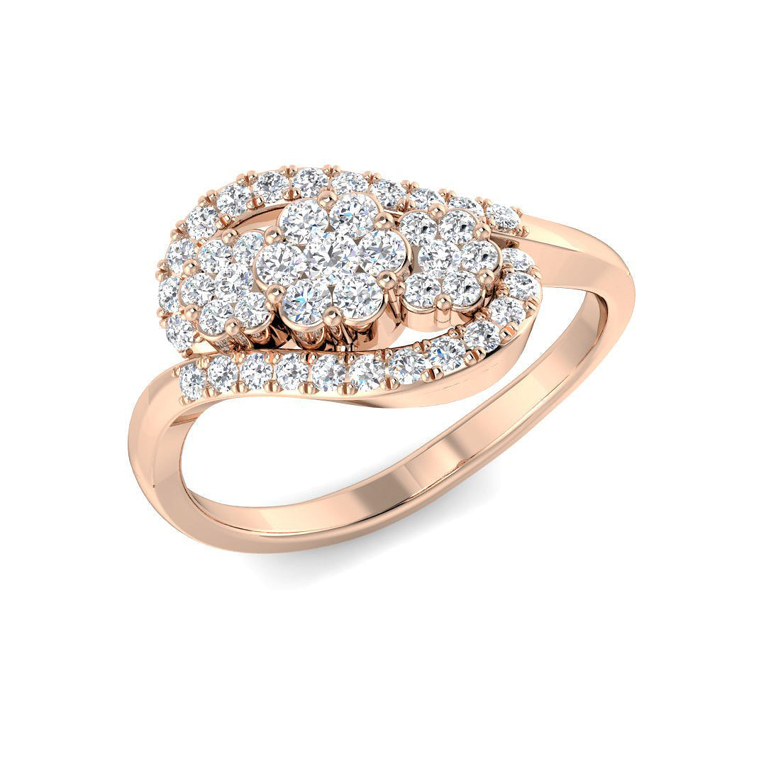 Fancy Diamond Ring 0.49ct – SL8390 – 18k Rose Gold
