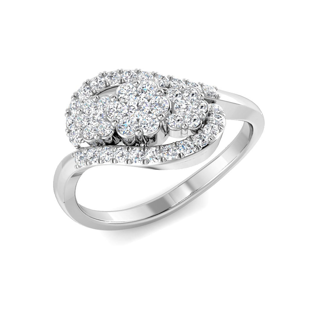 Fancy Diamond Ring 0.49ct – SL8390 – 18k White Gold