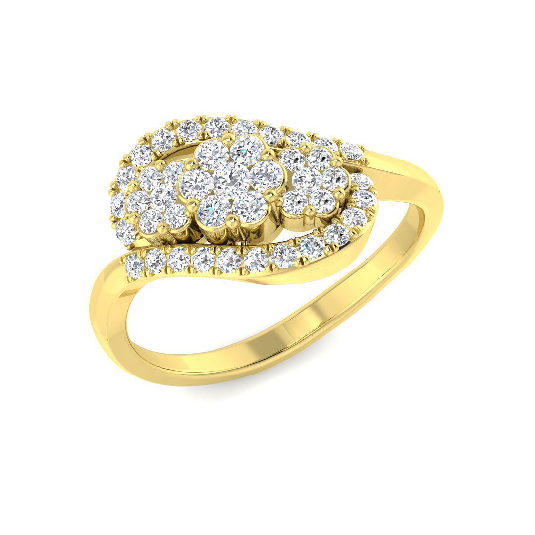 Fancy Diamond Ring 0.49ct – SL8390 – 18k Yellow Gold