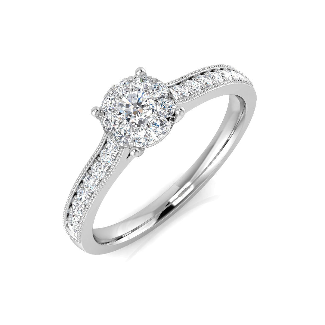 Cluster Diamond Ring 0.34ct–1.0ct – SL8405 – 18k White Gold