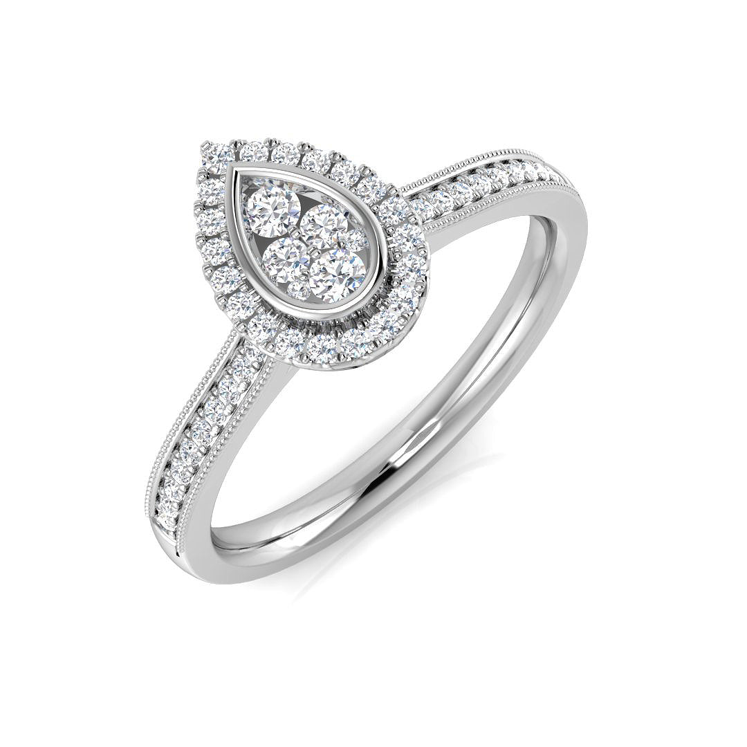 Cluster Diamond Ring 0.23ct – SL8411 – 18k White Gold