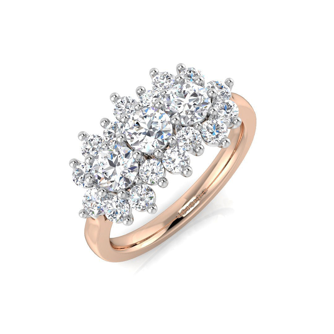 Boat Diamond Ring 0.52ct–1.91ct – SL8412 – 18k Rose Gold