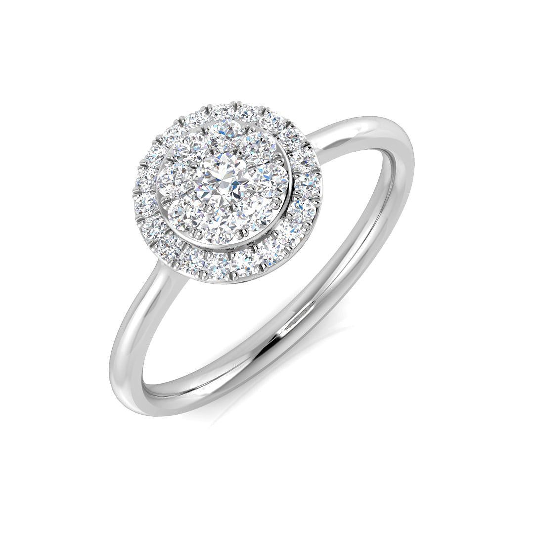 Cluster Diamond Ring 0.31ct–0.53ct – SL8422 – 18k White Gold
