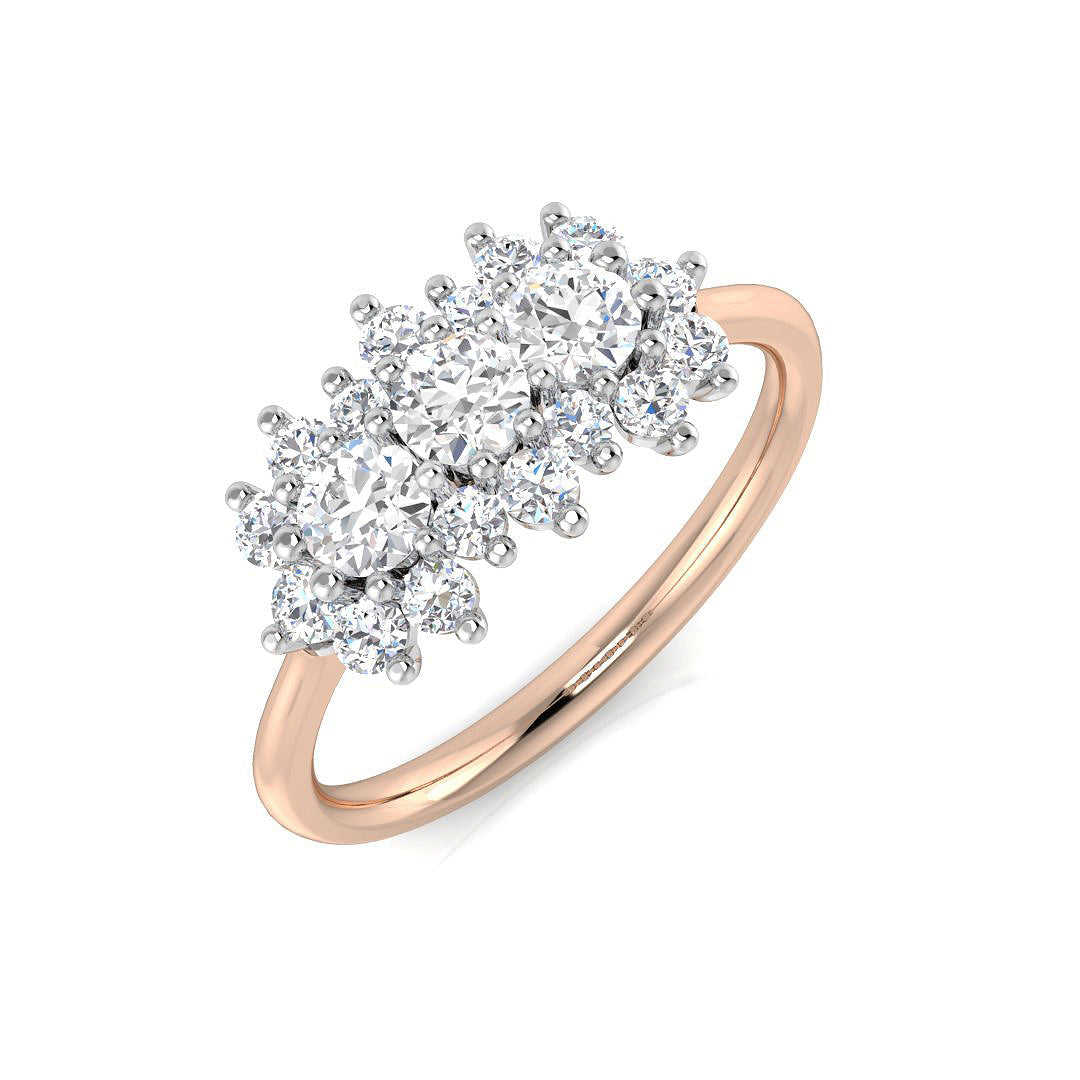 Boat Diamond Ring 0.52ct–1.91ct – SL8412 – 18k Rose Gold