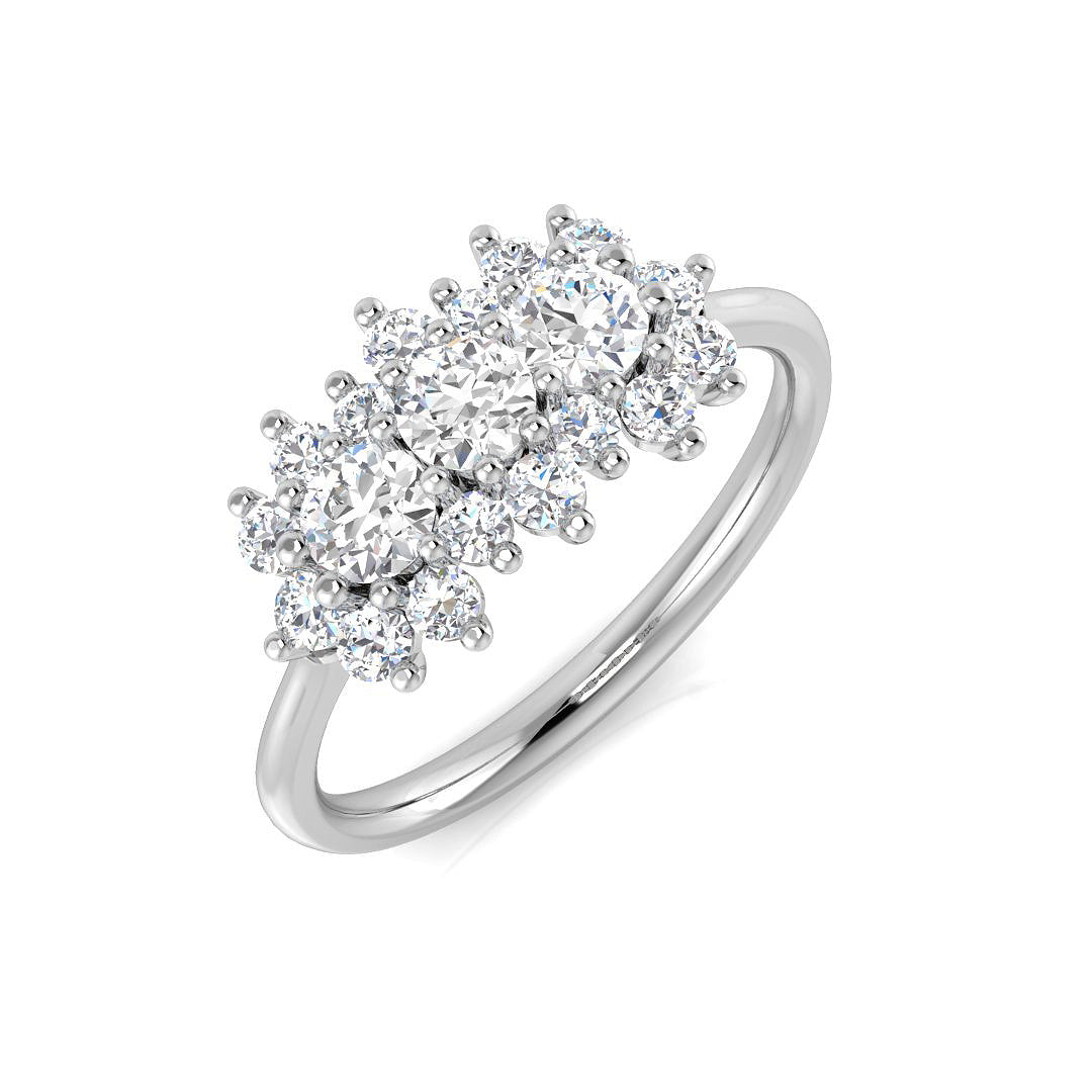 Boat Diamond Ring 0.52ct–1.91ct – SL8412 – 18k White Gold