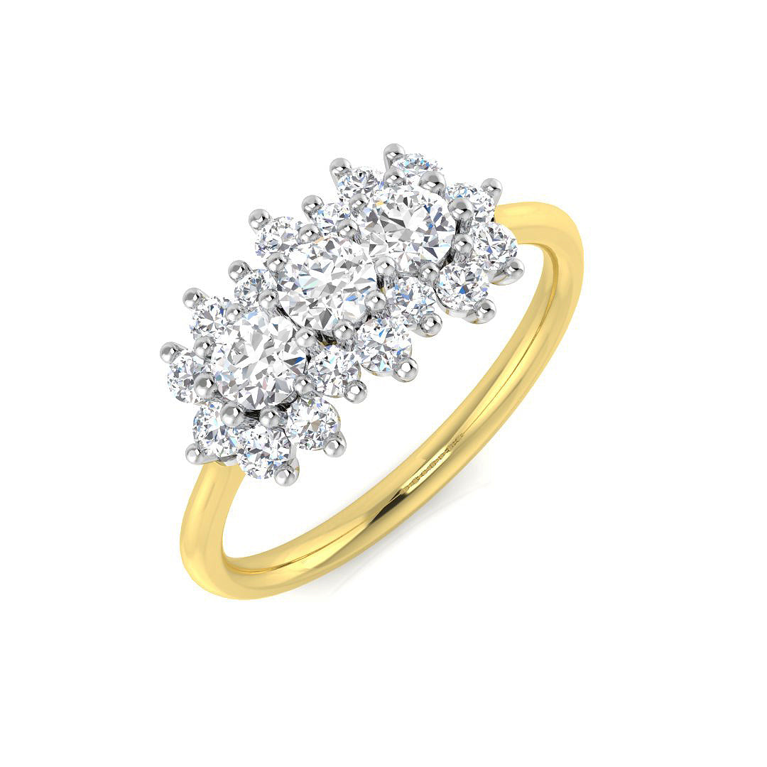 Boat Diamond Ring 0.52ct–1.91ct – SL8412 – 18k Yellow Gold