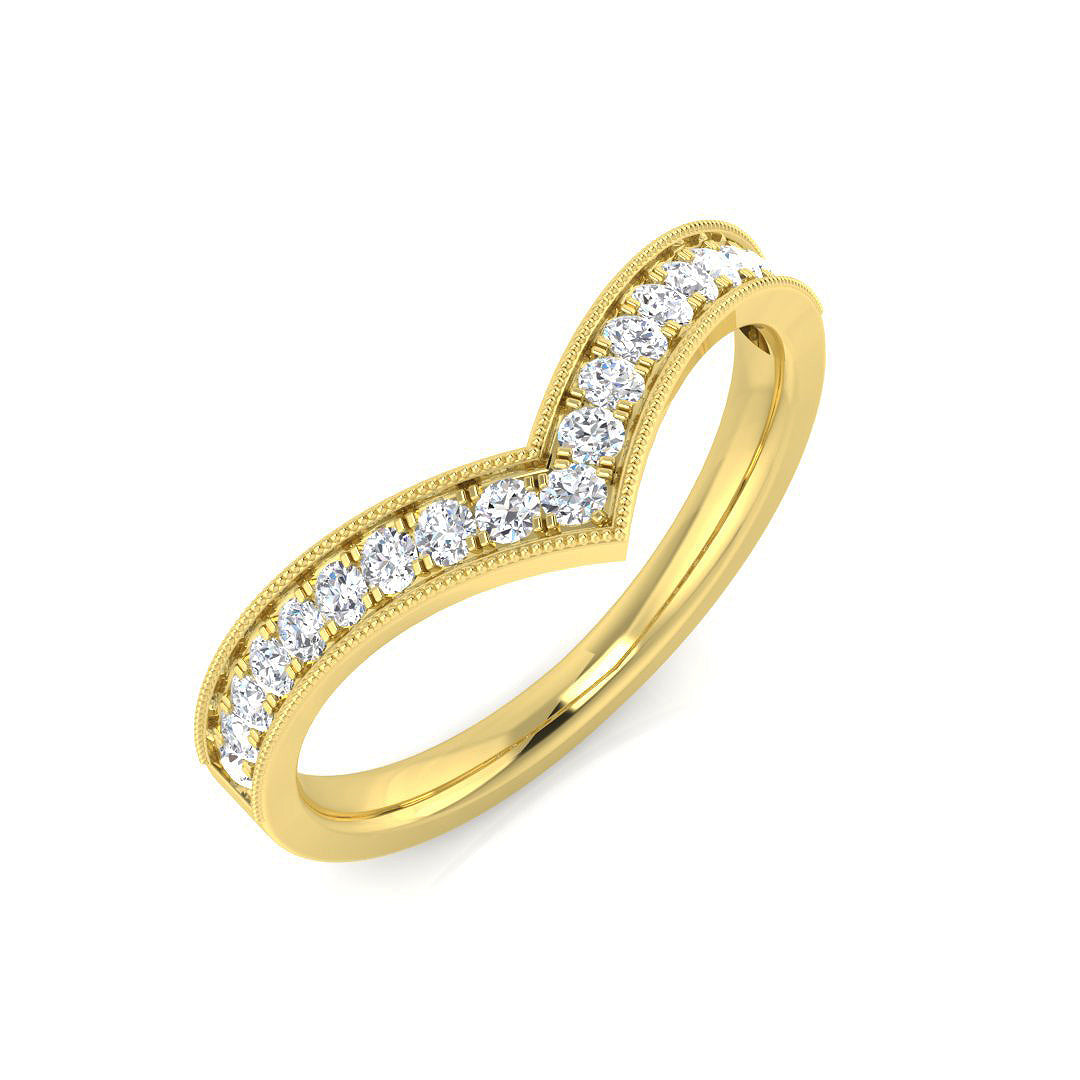 Wishbone Diamond Ring 0.14ct–0.5ct – SL7291 – 18k Yellow Gold