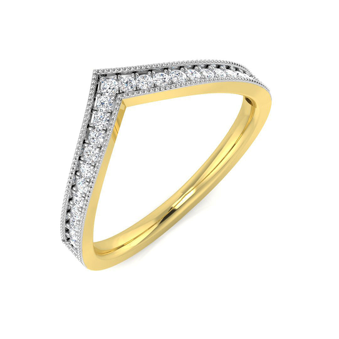 Wishbone Diamond Ring 0.14ct–0.5ct – SL7291 – 18k Yellow Gold