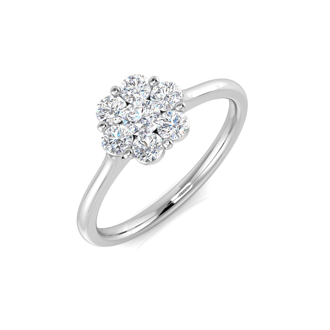 Multi Stone Diamond Ring 0.5ct – SL8476 – 18k White Gold