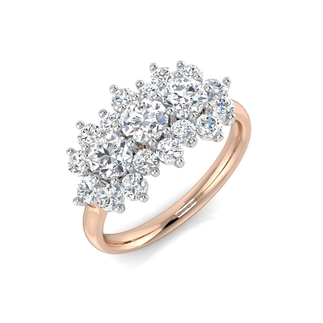 Boat Diamond Ring 0.52ct–1.91ct – SL8412 – 18k Rose Gold