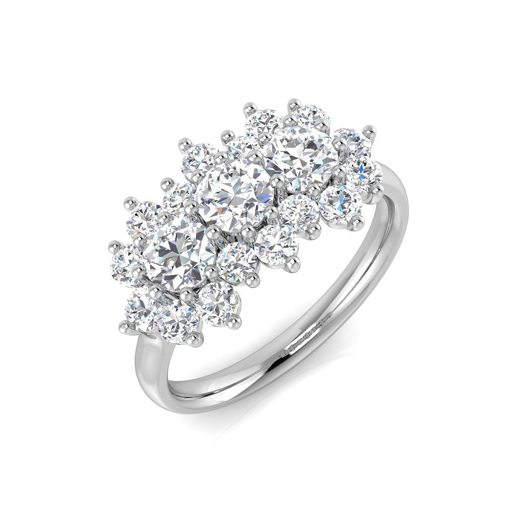 Boat Diamond Ring 0.52ct–1.91ct – SL8412 – 18k White Gold