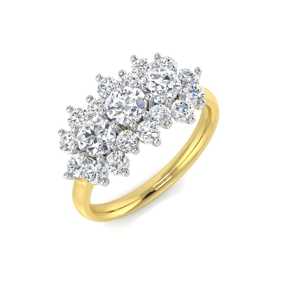 Boat Diamond Ring 0.52ct–1.91ct – SL8412 – 18k Yellow Gold
