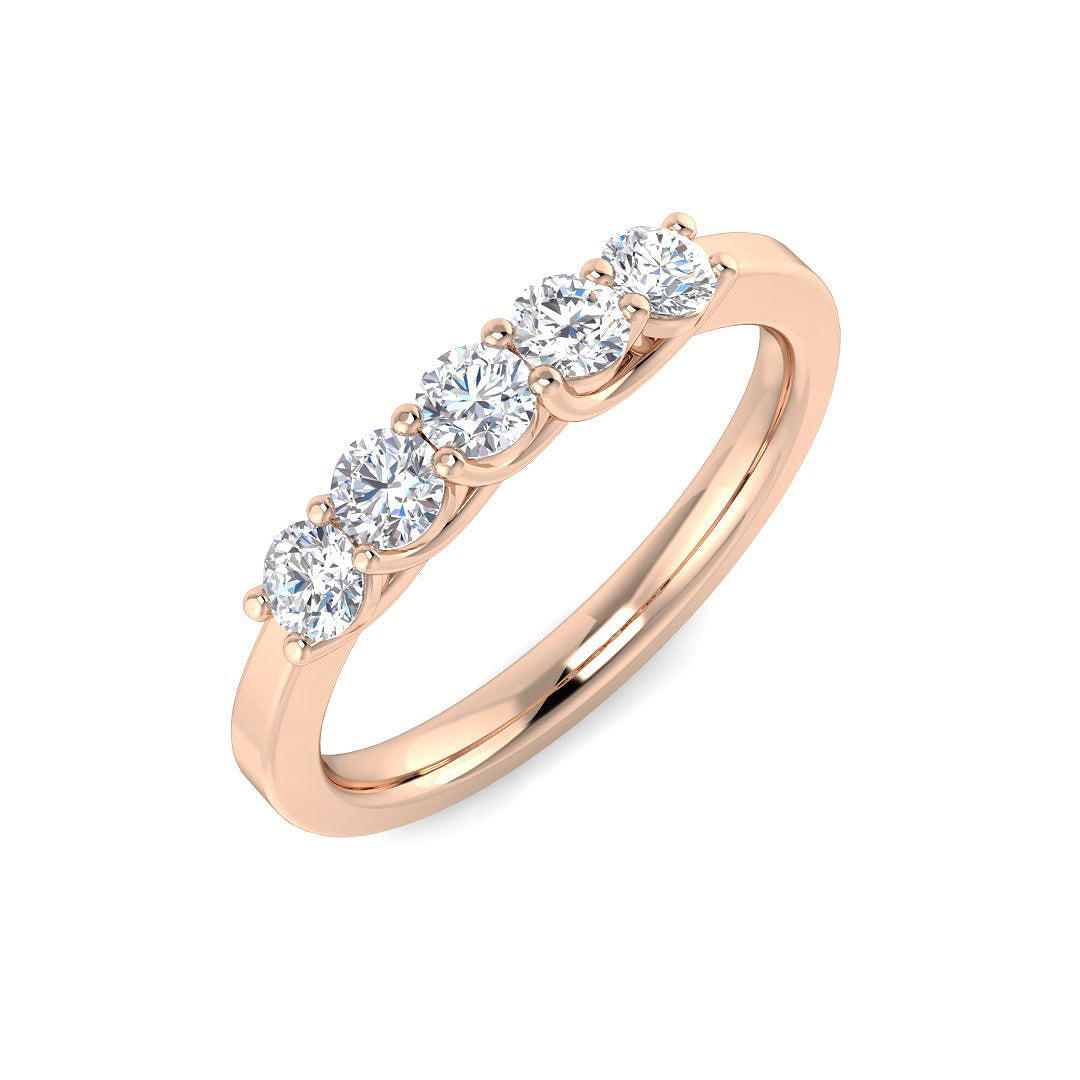 Five Stone Diamond Ring 0.29ct–2.1ct – SL8480 – 18k Rose Gold