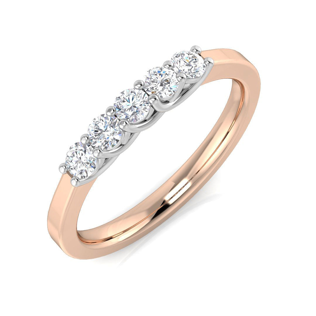 Five Stone Diamond Ring 0.29ct–2.1ct – SL8480 – 18k Rose Gold