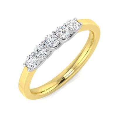 Five Stone Diamond Ring 0.29ct–2.1ct – SL8480 – 18k Yellow Gold