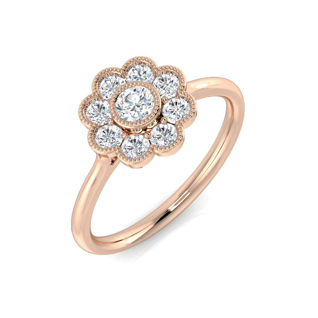 Multi Stone Diamond Ring 0.44ct–0.98ct – SR769 – 18k Rose Gold
