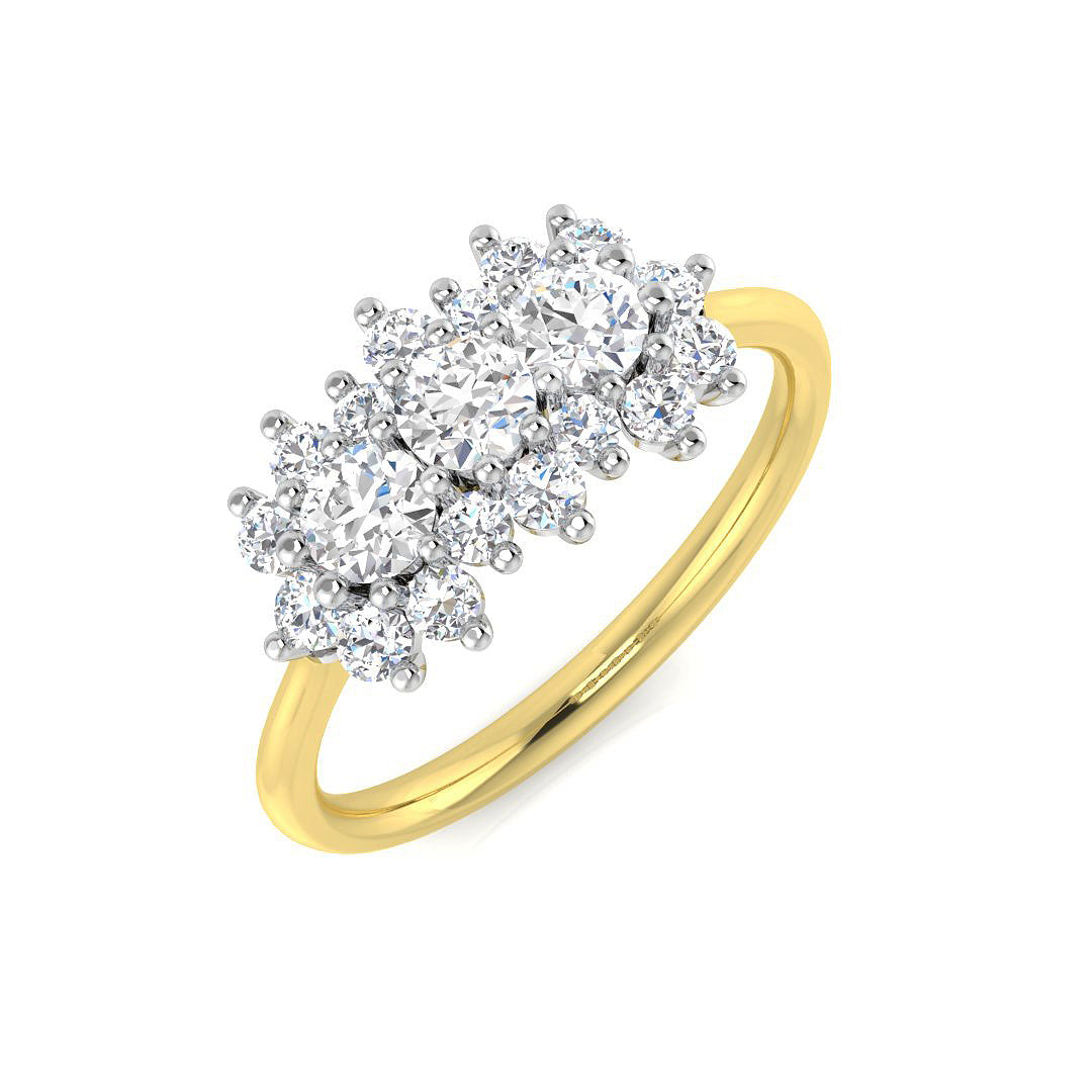 Boat Diamond Ring 0.52ct–1.91ct – SL8412 – 18k Yellow Gold