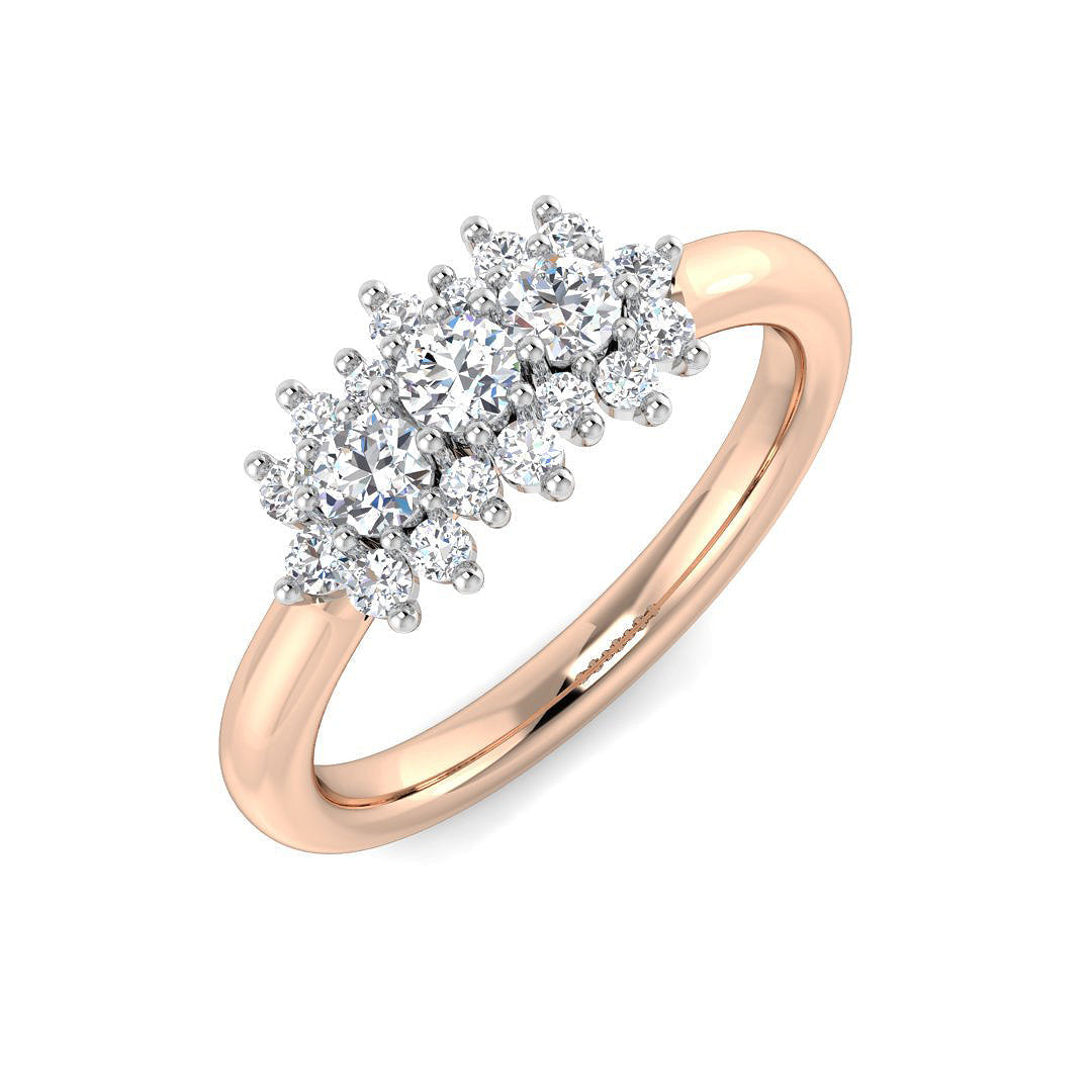 Boat Diamond Ring 0.52ct–1.91ct – SL8412 – 18k Rose Gold