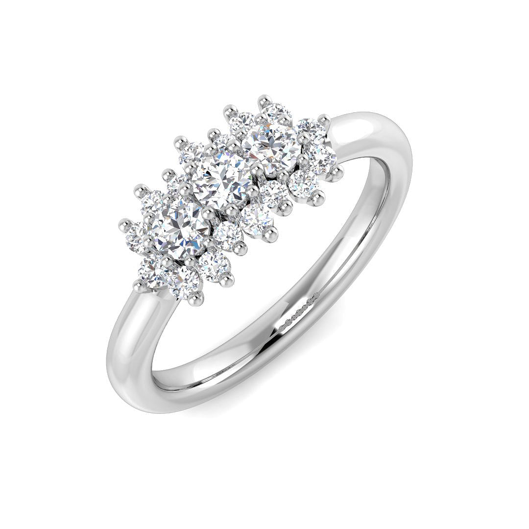 Boat Diamond Ring 0.52ct–1.91ct – SL8412 – 18k White Gold