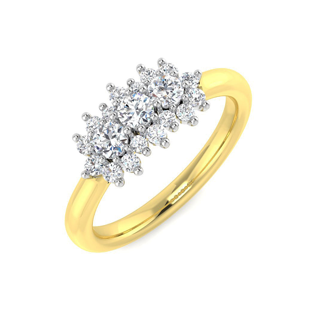 Boat Diamond Ring 0.52ct–1.91ct – SL8412 – 18k Yellow Gold