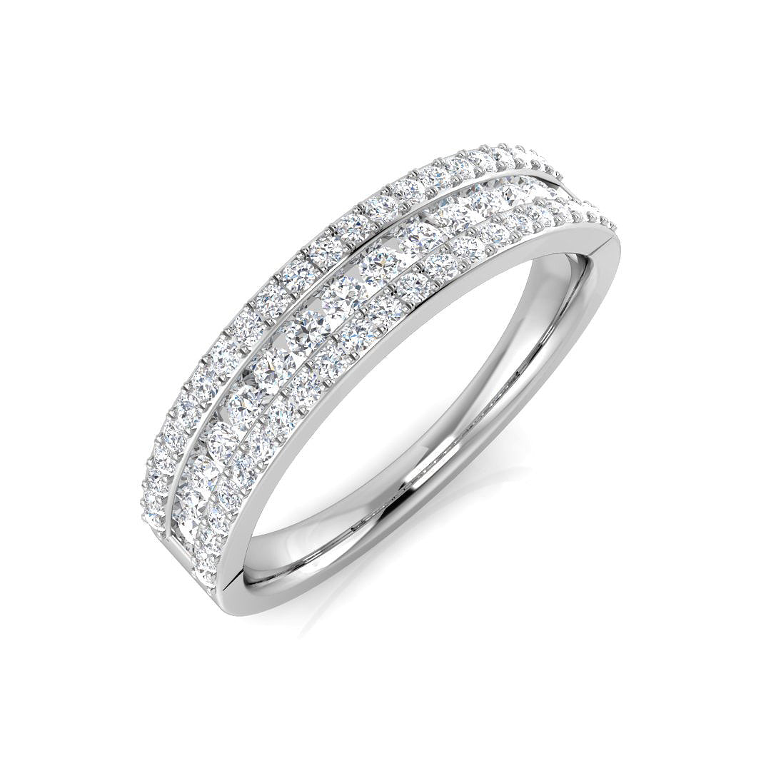 Half Eternity Diamond Ring 0.52ct – SL8496 – 18k White Gold