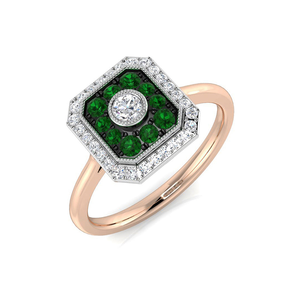 Vintage Diamond Ring 0.35ct–0.66ct – SL8503~EM – 18k Rose Gold
