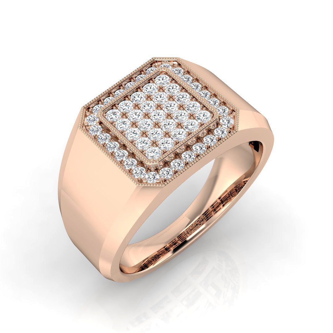 Signet Diamond Ring 0.53ct – SL8505 – 18k Rose Gold