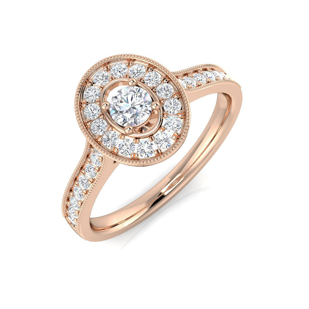Vintage Diamond Ring 0.4ct – SL8508 – 18k Rose Gold