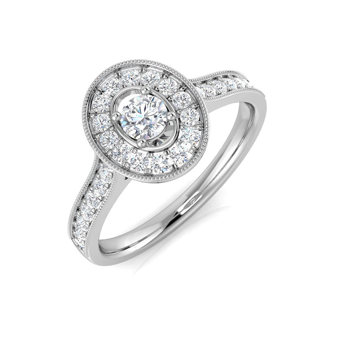 Vintage Diamond Ring 0.4ct – SL8508 – 18k White Gold