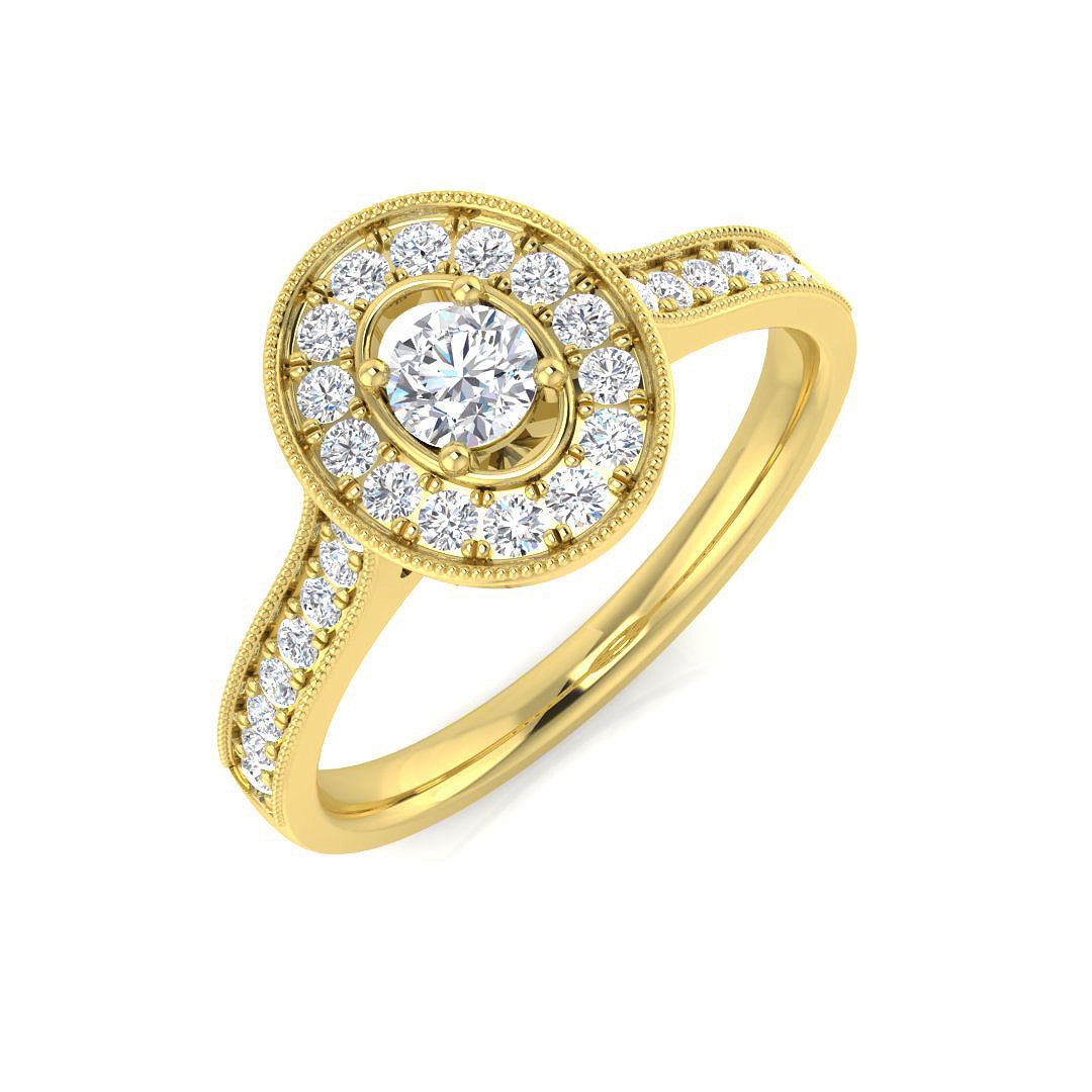 Vintage Diamond Ring 0.4ct – SL8508 – 18k Yellow Gold