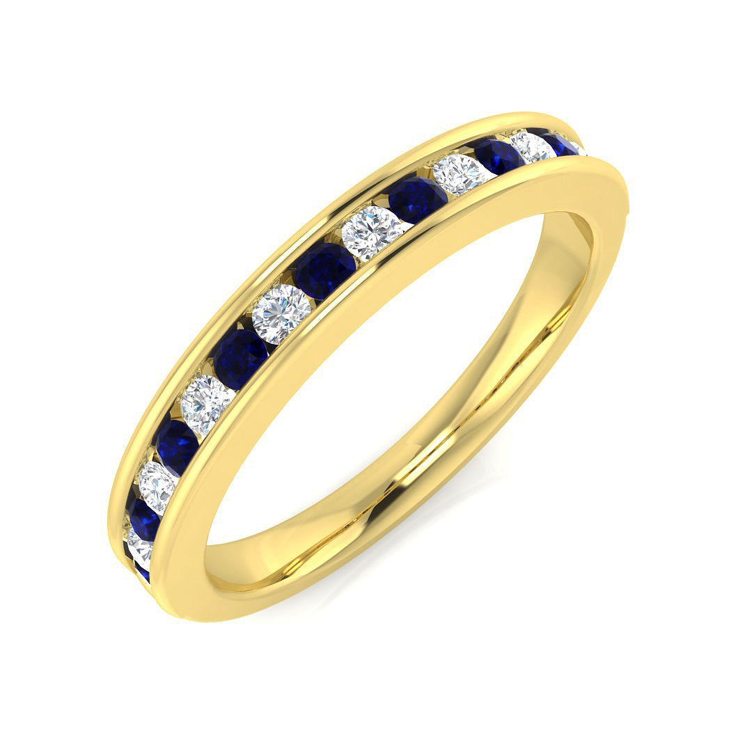 Half Eternity Diamond Ring 0.37ct–0.4ct – SL8514~BS – 18k Yellow Gold