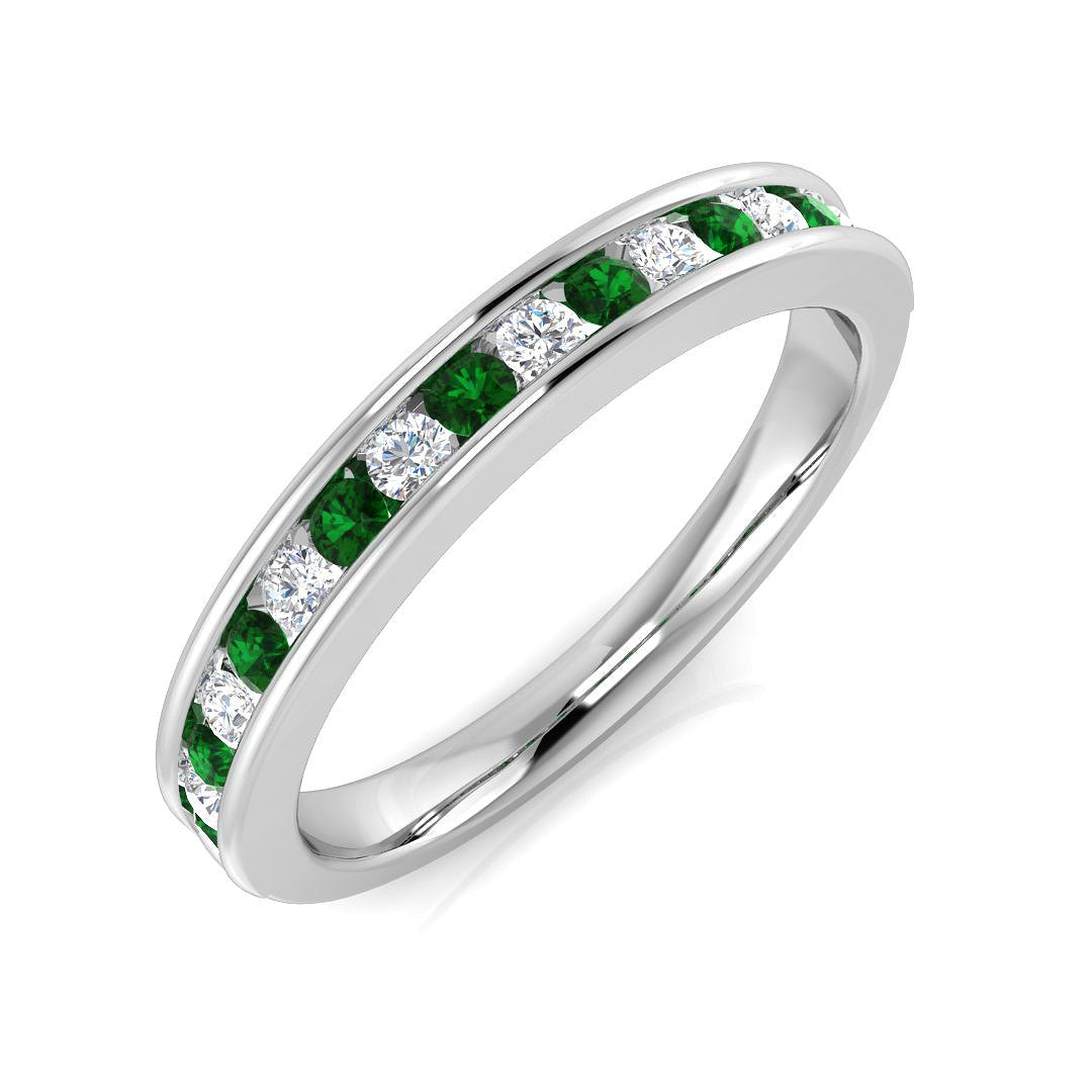 Half Eternity Diamond Ring 0.3ct – SL8514~EM – 18k White Gold