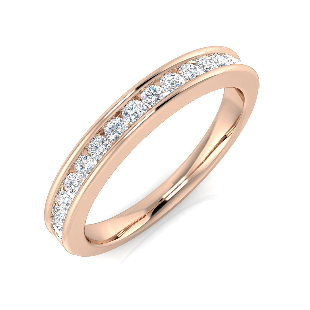 Half Eternity Diamond Ring 0.38ct – SL8514 – 18k Rose Gold