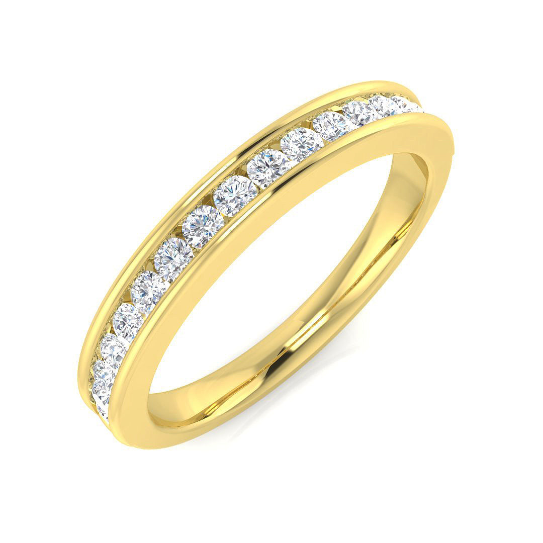 Half Eternity Diamond Ring 0.38ct – SL8514 – 18k Yellow Gold