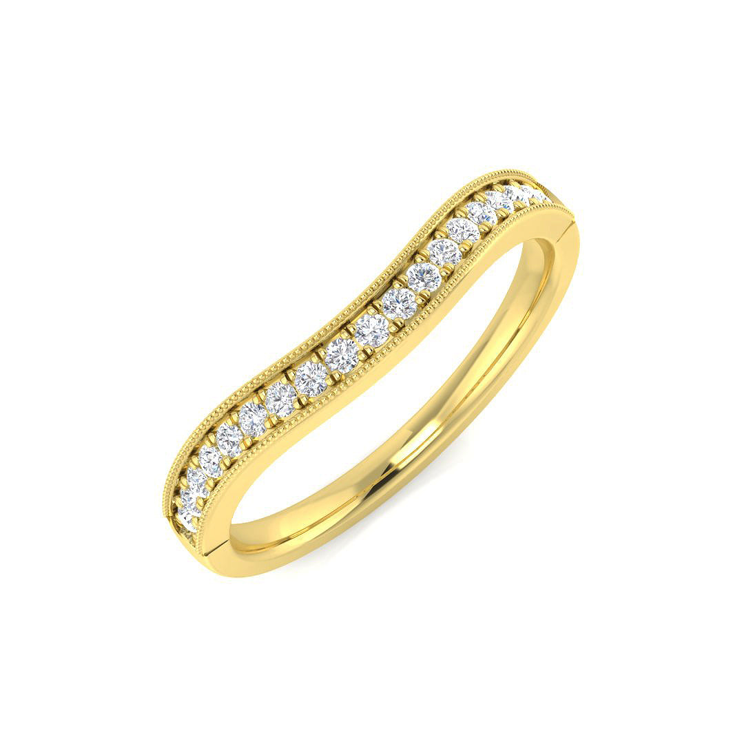 Wishbone Diamond Ring 0.17ct – SL8533 – 18k Yellow Gold