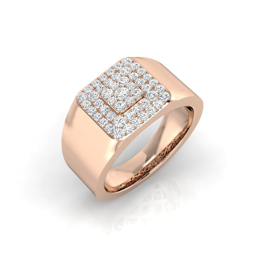 Signet Diamond Ring 0.68ct – SL8541 – 18k Rose Gold