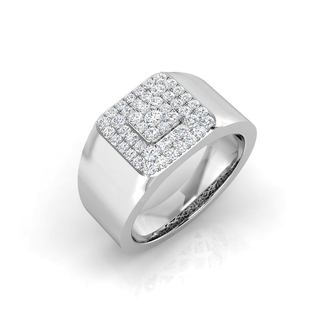 Signet Diamond Ring 0.68ct – SL8541 – 18k White Gold