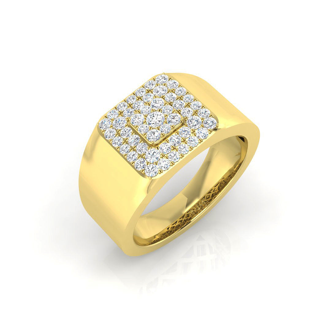 Signet Diamond Ring 0.68ct – SL8541 – 18k Yellow Gold