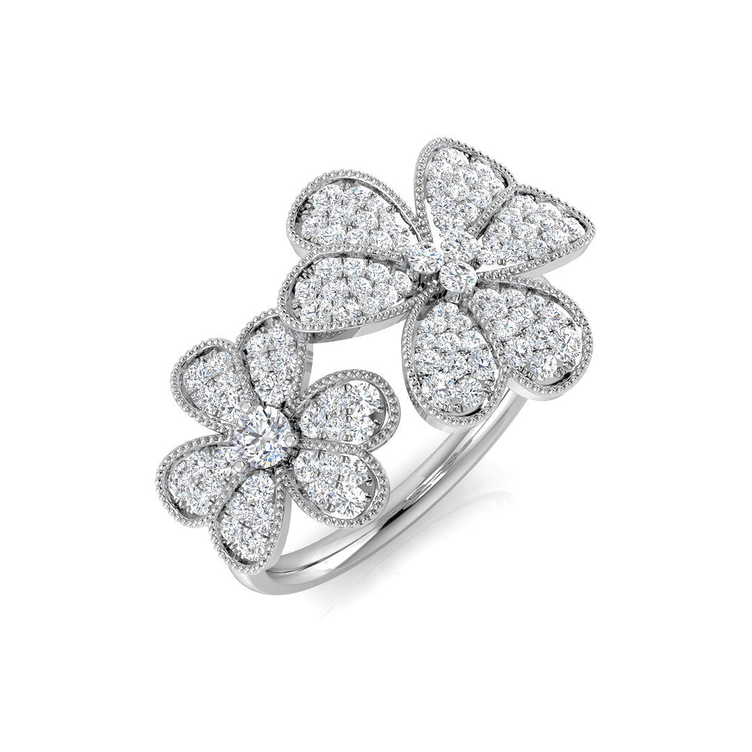 Cluster Diamond Ring 0.56ct–0.63ct – SL8570 – 18k White Gold