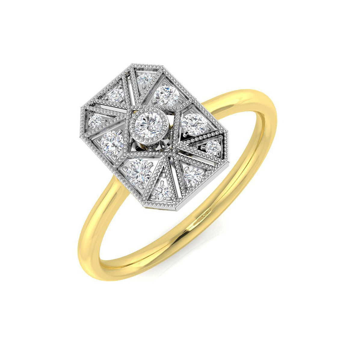 Vintage Diamond Ring 0.18ct – SL8574 – 18k Yellow Gold