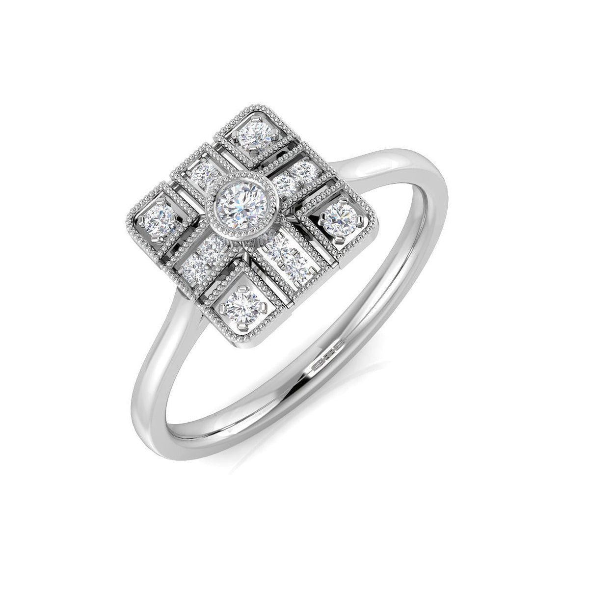 Vintage Diamond Ring 0.16ct – SL8575 – 18k White Gold