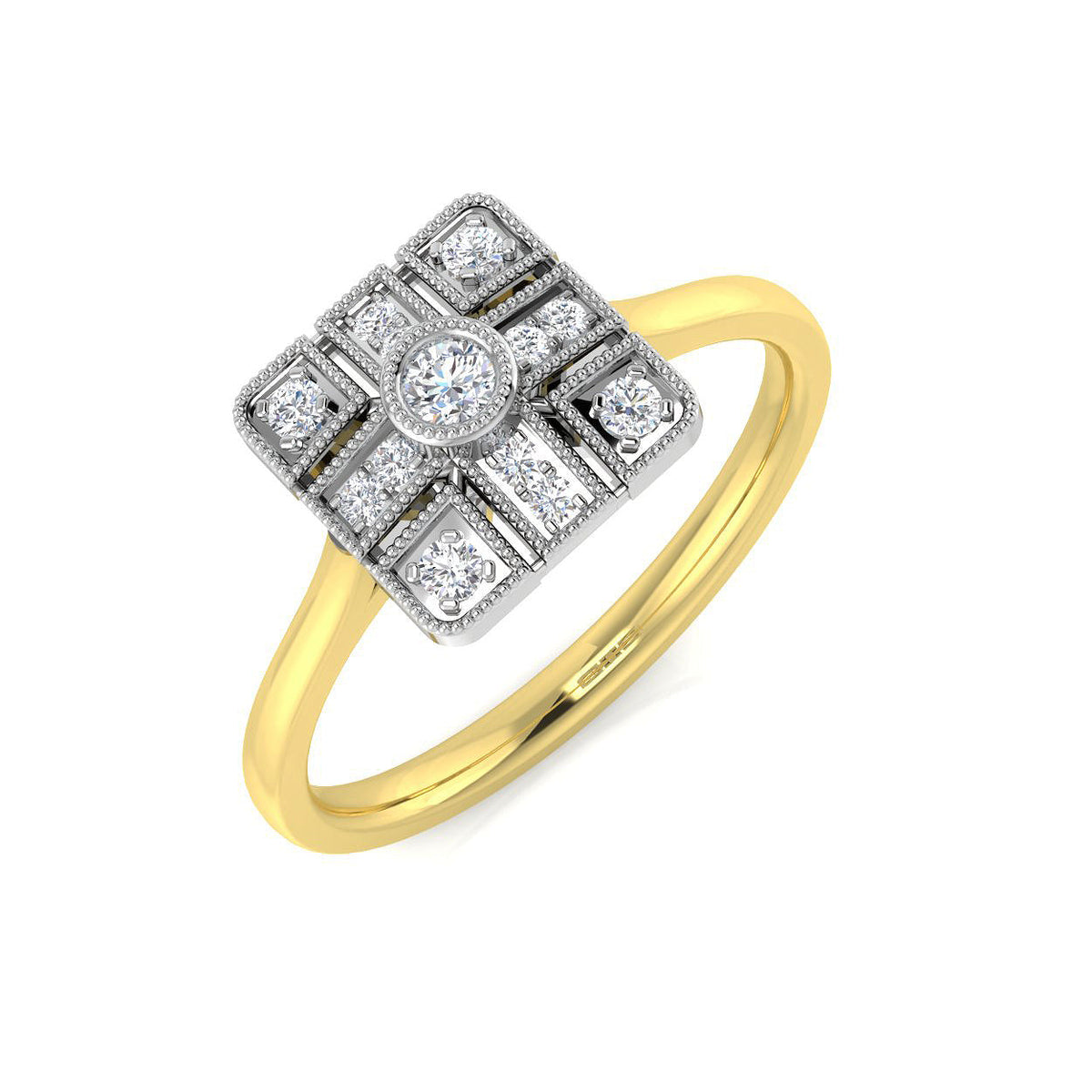 Vintage Diamond Ring 0.16ct – SL8575 – 18k Yellow Gold