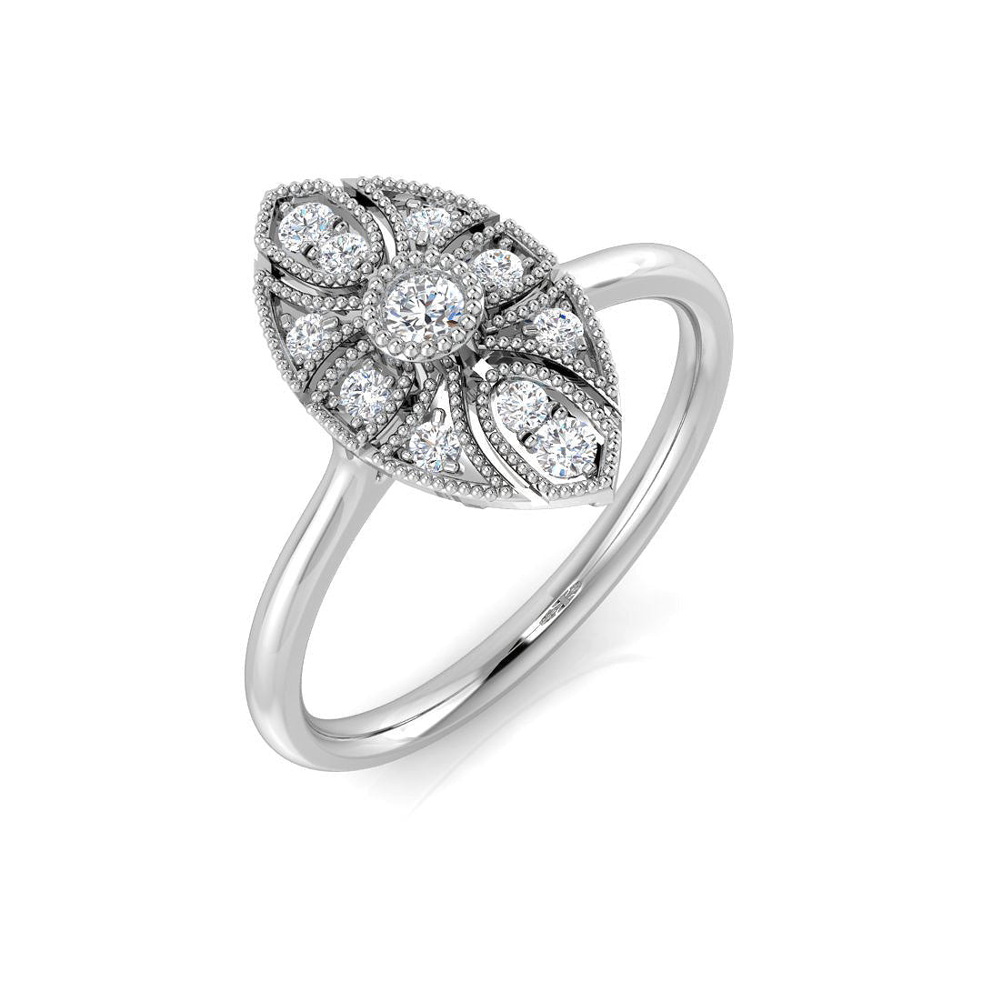 Vintage Diamond Ring 0.2ct – SL8577 – 18k White Gold