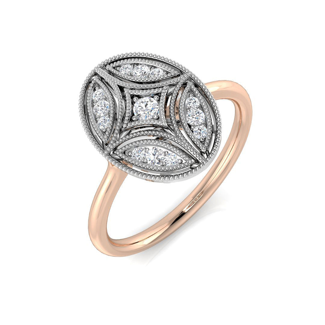 Vintage Diamond Ring 0.11ct – SL8581 – 18k Rose Gold