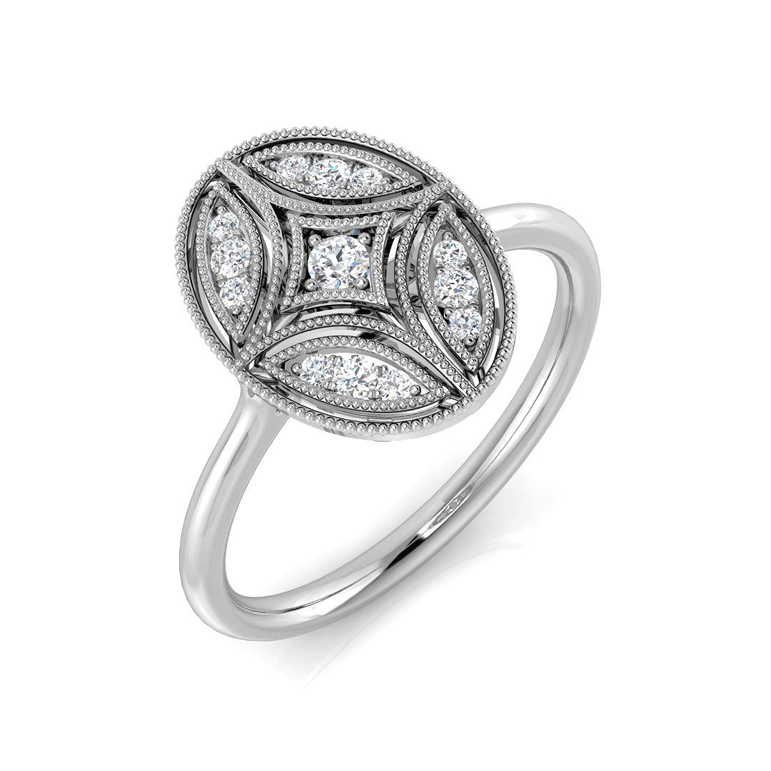 Vintage Diamond Ring 0.11ct – SL8581 – 18k White Gold