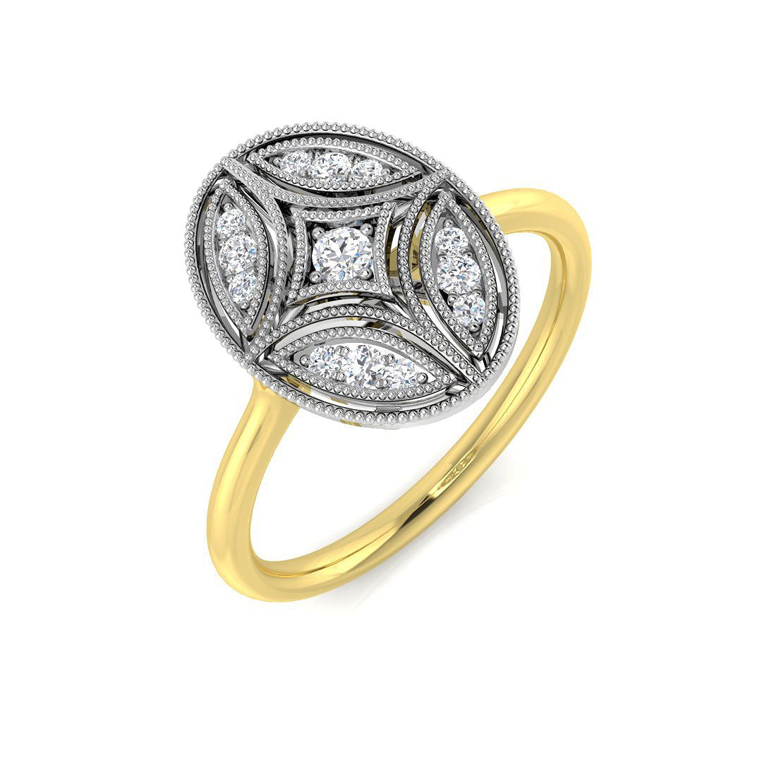 Vintage Diamond Ring 0.11ct – SL8581 – 18k Yellow Gold