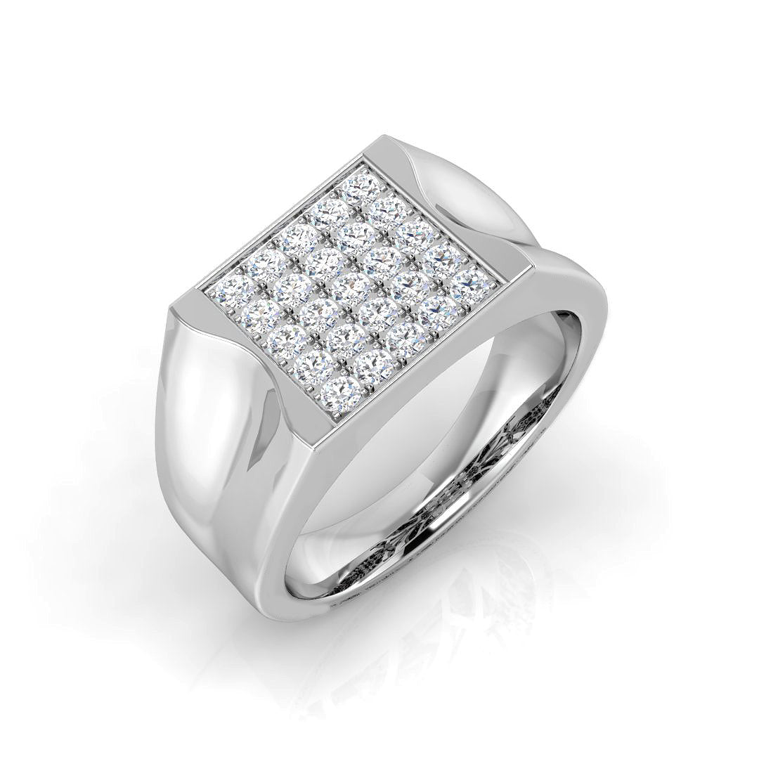 Signet Diamond Ring 0.67ct – SL8584 – 18k White Gold