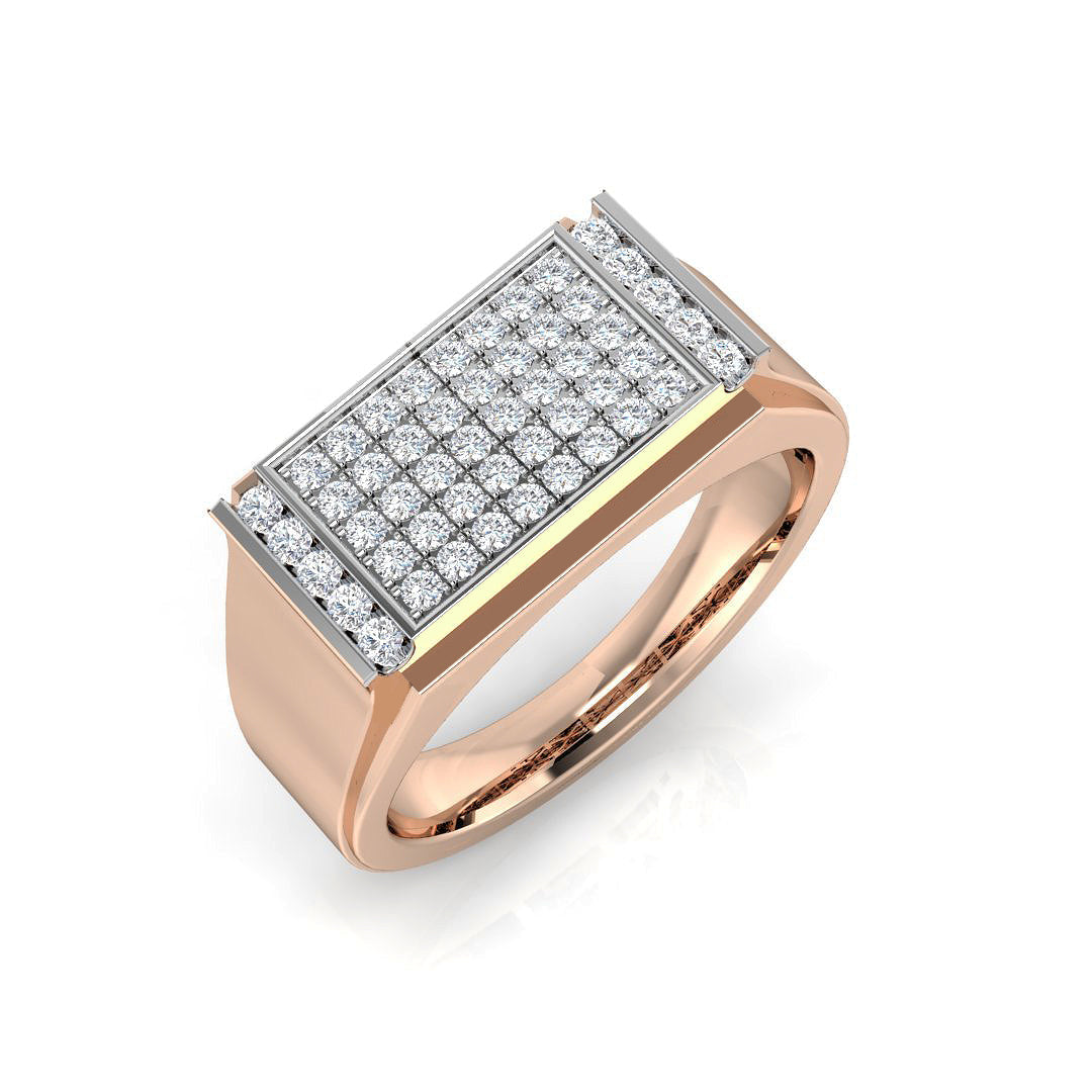 Signet Diamond Ring 0.62ct – SL8585 – 18k Rose Gold