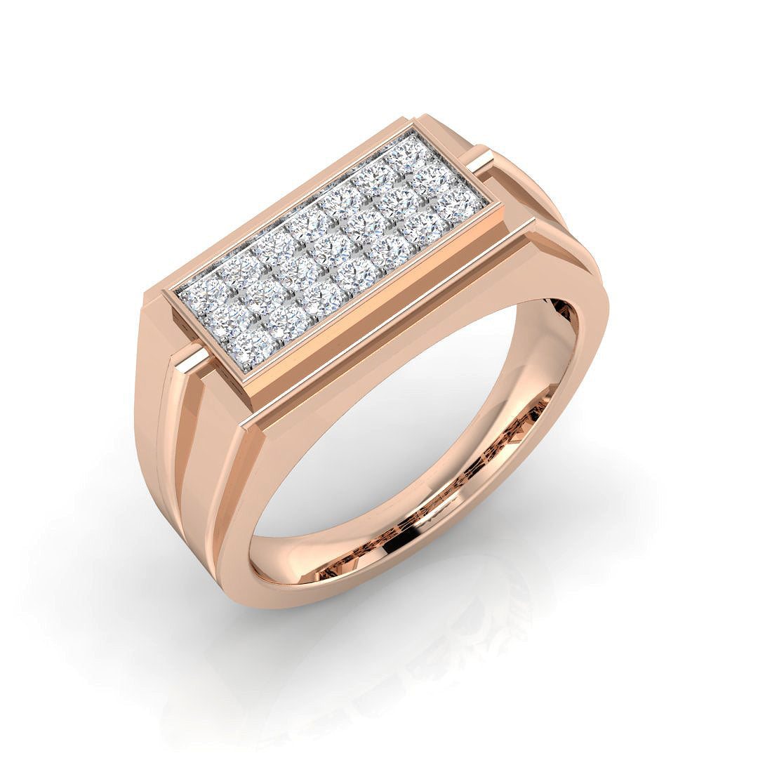 Signet Diamond Ring 0.47ct – SL8586 – 18k Rose Gold