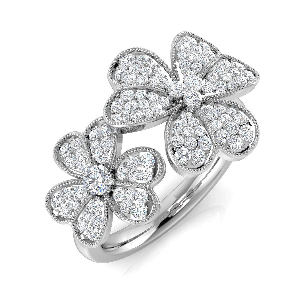 Cluster Diamond Ring 0.56ct–0.63ct – SL8570 – 18k White Gold